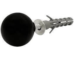 TASSELLO CON PARACOLPO TONDO PER PORTE E FINESTRE - NERO