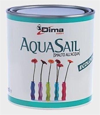 SMALTO AQUASAIL LUCIDO RAL 6019 VERDE BIANCASTRO 0,75LT.