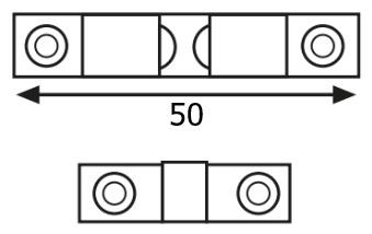 CRICCHETTO INVISIBILE PER MOBILI O ANTE E RIBALTE MM. 50