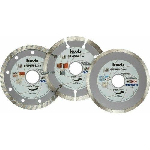 DISCHI DIAMANTATI SILVER LINE SET 3 PZ - DIAM. 115 MM