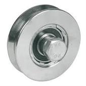 RUOTA PER CANCELLI - 2 CUSCINETTI A SFERA - GOLA V MM. 140