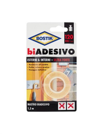 BOSTIK NASTRO BIADESIVO INTERNI E ESTERNI MT. 1,5X19MM