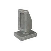 PILETTA A SFERA CON PIASTRA PER CARDINE IN FERRO NATURALE