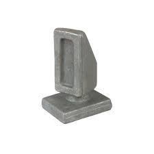 PILETTA A SFERA CON PIASTRA PER CARDINE IN FERRO NATURALE