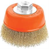 SPAZZOLA ACCIAIO A TAZZA + FILETTO 7700 WOKIN MM 100 F.M14 7