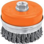 SPAZZOLA ACCIAIO RITORTO A TAZZA + FIL 7702 WOKIN MM 75 F.M1