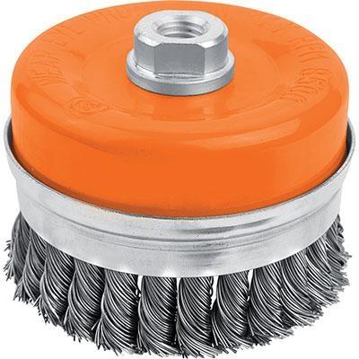 SPAZZOLA ACCIAIO RITORTO A TAZZA + FIL 7702 WOKIN MM 75 F.M1