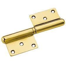 CERNIERA GROSSEZZA MM. 100 SX IN OTTONE LUCIDO