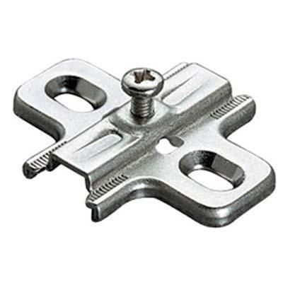 BASE CERNIERA INCASSO SALICE - H MM. 3 IN ACCIAIO NICHELATO