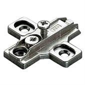 BASE CERNIERA INCASSO SALICE - H MM. 3 IN ZAMA NICHELATA