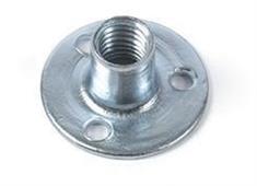 FONDELLO 3 FORI FILETTO M10 IN ACCIAIO ZINCATO