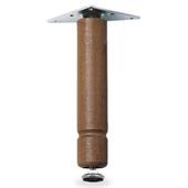 PIEDINO IN LEGNO NOCE H. MM. 150 CON PIASTRA