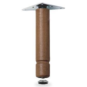 PIEDINO IN LEGNO NOCE H. MM. 150 CON PIASTRA