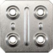 PIASTRINA QUADRA ZINCATA CM. 4X4