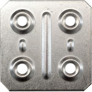 PIASTRINA QUADRA ZINCATA CM. 4X4