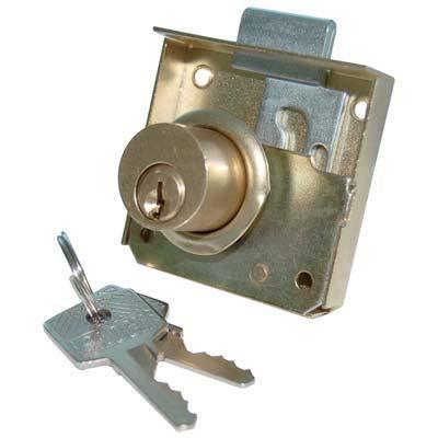 SERRATURA A CILINDRO PER MOBILI DA APPLICARE ACCIAIO D.OTTON