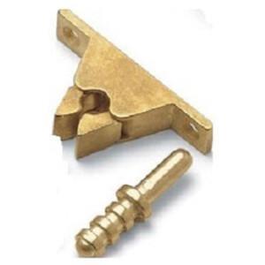 FERMAPORTA A PINZA OTTONATO MM. 60X14 H. MM. 30