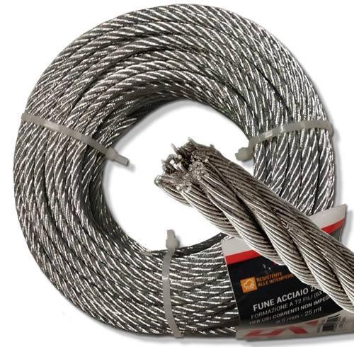 FUNE ACCIAIO ZINCATA MAXIROLL D.MM  2 L. MT 100
